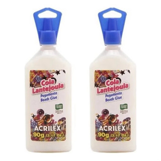 Kit 2 Colas Lantejoula 18890 Acrilex 90g - Transparente Após a Secagem Resistente e de Alta Precisão em Oferta na Shopee