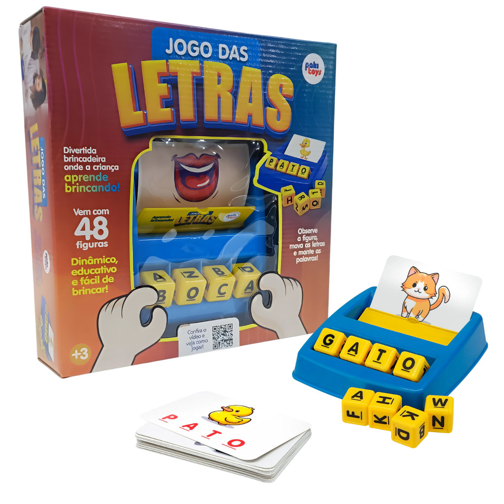 Jogo das Letras Brinquedo Educativo Lúdico Pedagógico Dinâmico Aprende Brincando Alfabetiazação em Oferta na Shopee