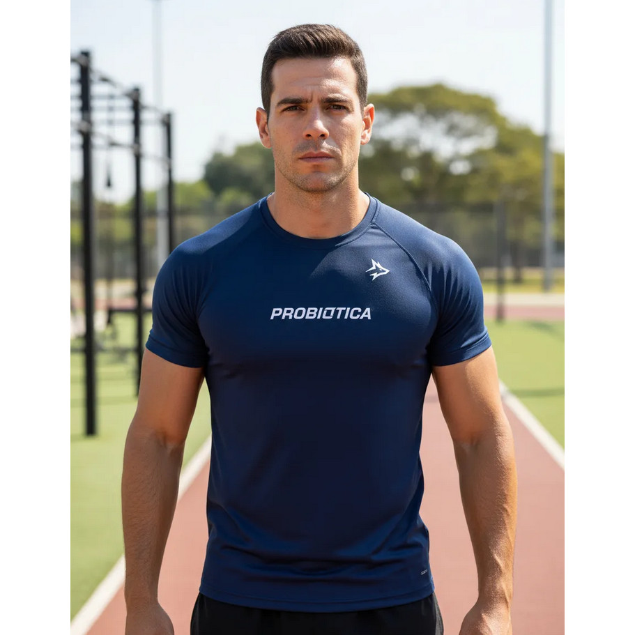 Camiseta Dry fit Probiotica Alpha Cor Azul em Oferta na Shopee