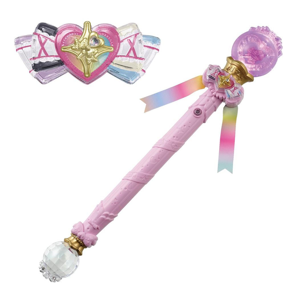 BANDAI Kimi to Idol PreCure ♪ Spin it around ♪ Kirakiran Ribbon Baton Recomendado para maiores de 3 anos