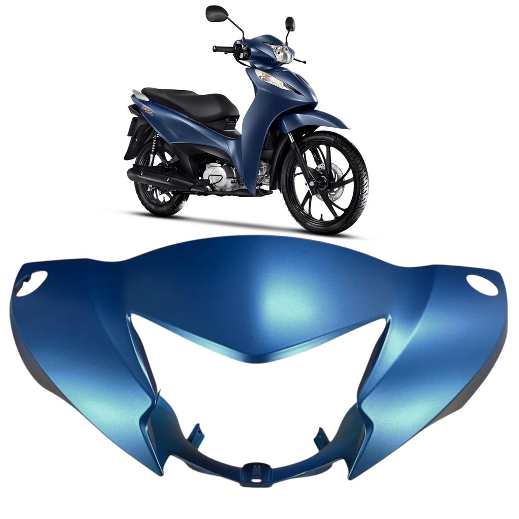 CARENAGEM TAMPA CAPA DO FAROL HONDA BIZ 125 EX 2025 2026 AZUL NOTURNO FOSCO PARAMOTOS HONDA