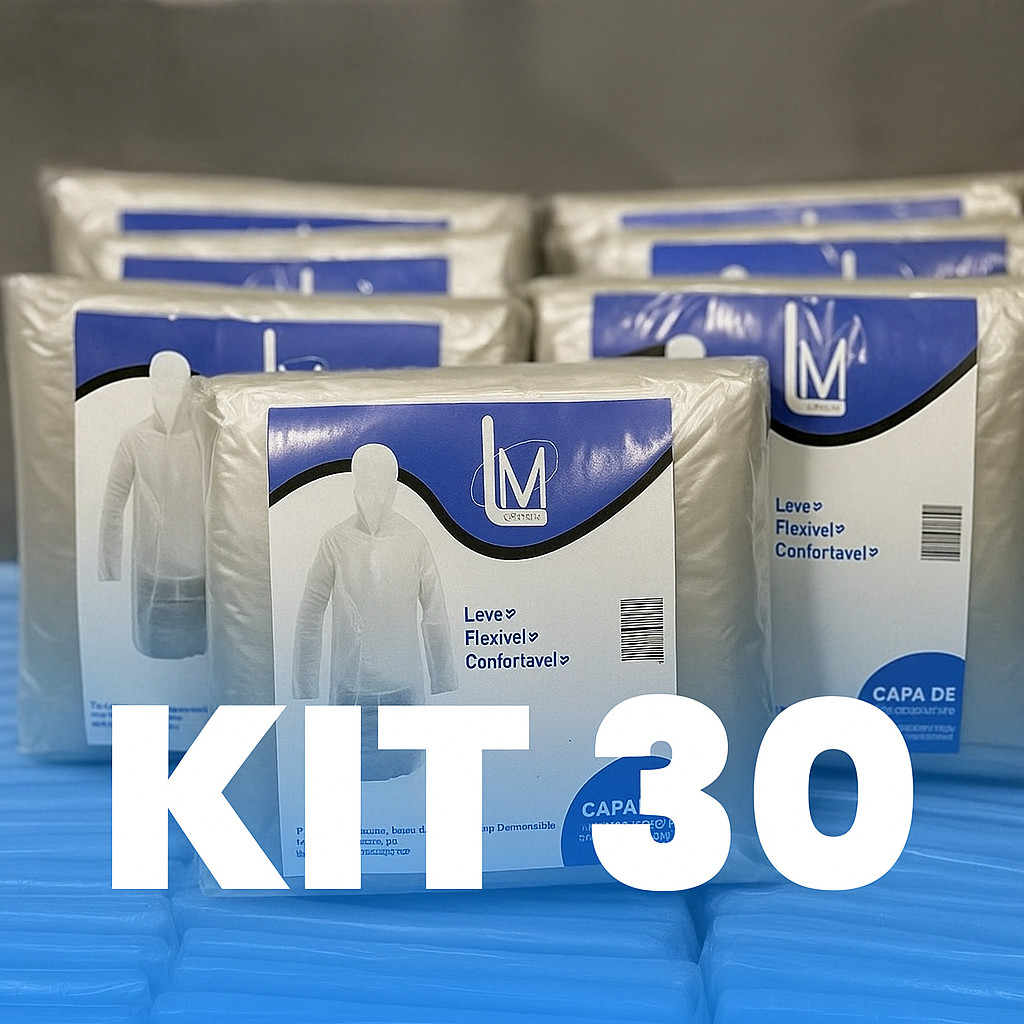 Kit 10, 20 e 30 Capas de Chuva Descartáveis Unissex Adulto Impermeável e Compacta