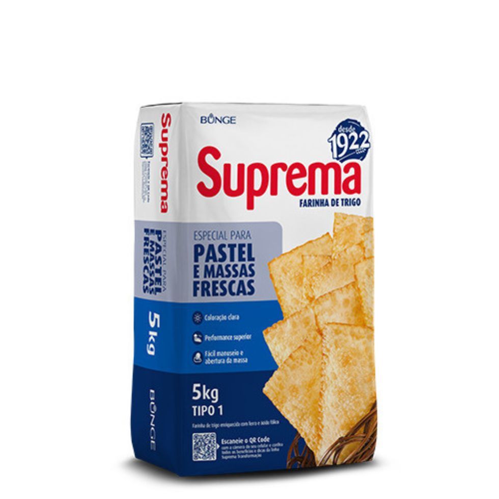 Farinha de Trigo Suprema Pastel 5kg Bunge Massa Fresca em Oferta na Shopee