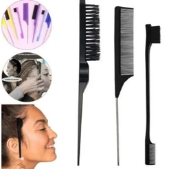 Kit de Pente para Cabelo com 03 Unidades