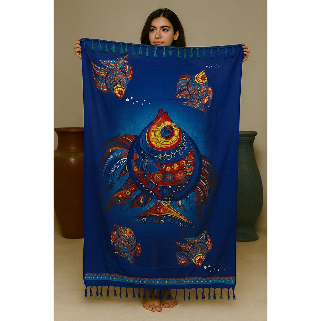 CANGA DE PRAIA ESTAMPA ESTRELA DO MAR AZUL em Oferta na Shopee