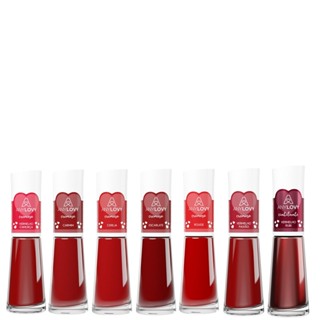 Kit 7 Esmaltes Clássicos Vermelhos Luxo Anylovy – Brilho Intenso e Elegância Profissional em Oferta na Shopee