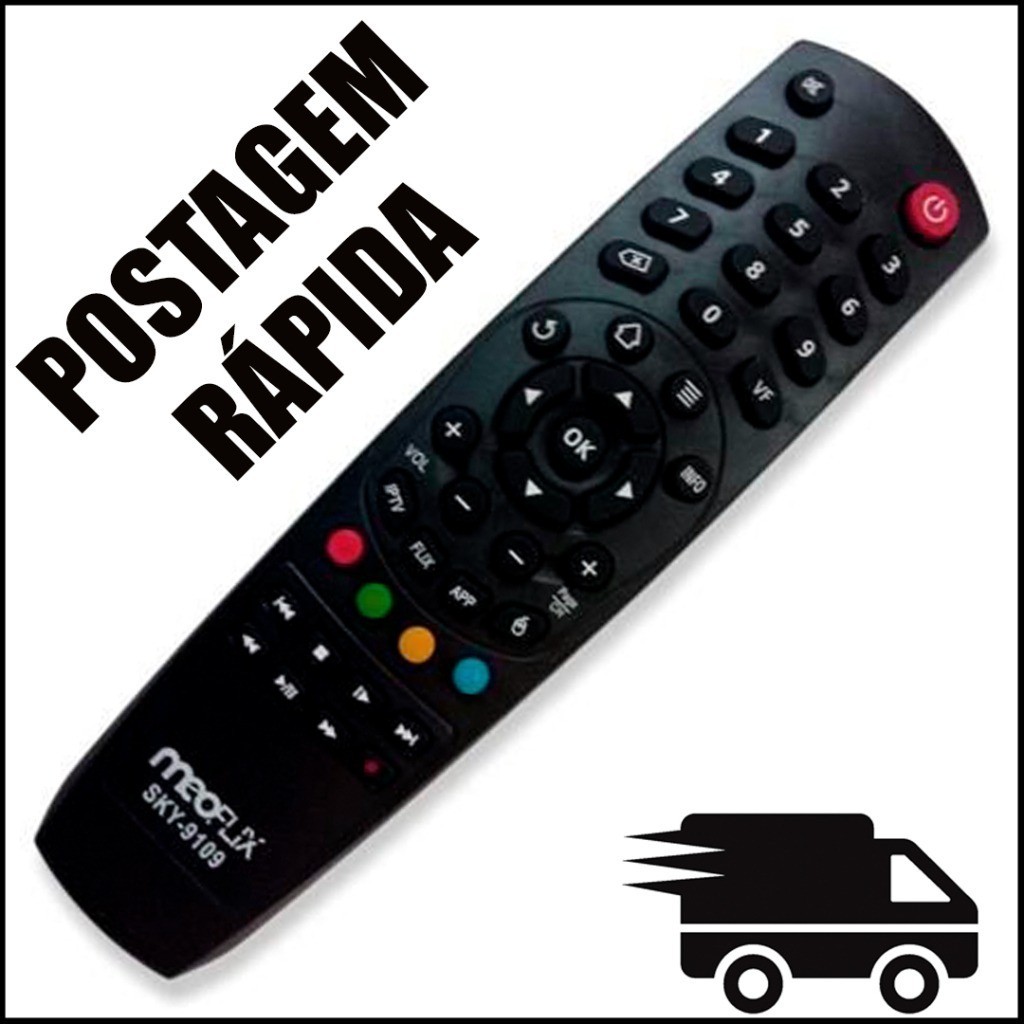 9109 Controle Remoto para TV Universal FLIXTER BLACK MEO HD LE-7127 em Oferta na Shopee