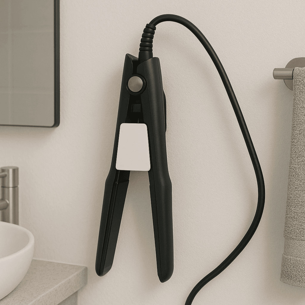 Suporte de Parede para Chapinha Universal Cabelo Liso Resistente Organização Salao de Beleza e Banheiro