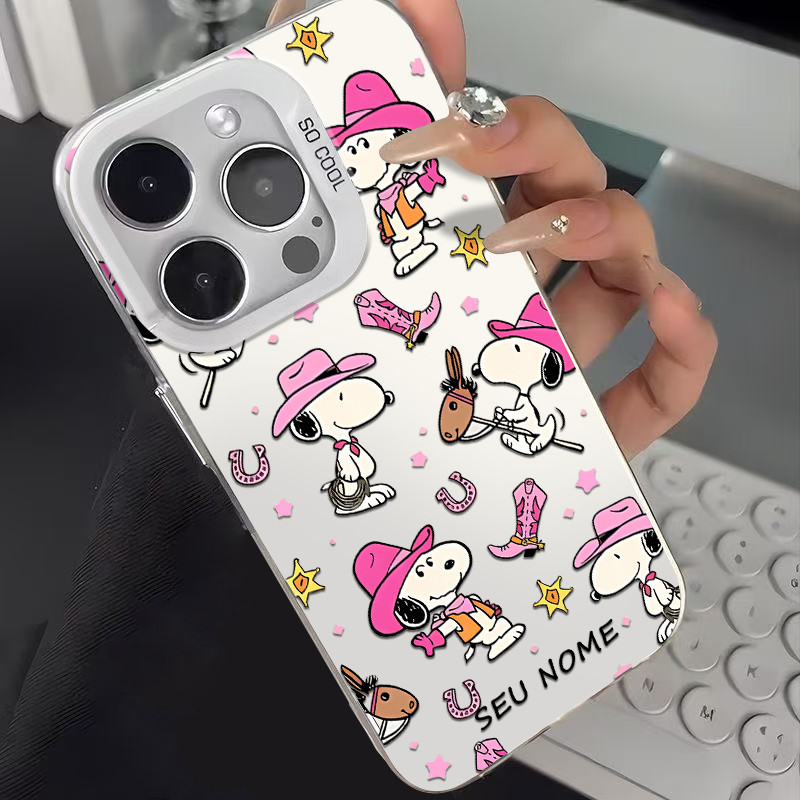 Capinha de personalizado Snoopy para iPhone 11 13 x xr xs max 12 14 15 16 pro max 7 15 Plus 12 pro capa anti impacto em Oferta na Shopee