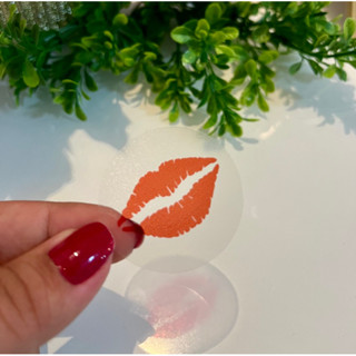 50 Adesivos Vinil Transparente Boca Beijo | Embalagem Cliente em Oferta na Shopee