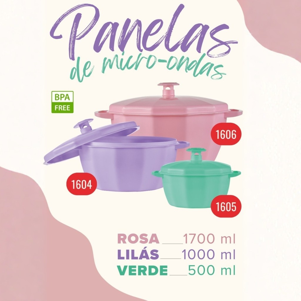 Panela Para Microondas Servir Geladeira Linha Diamante em Oferta na Shopee