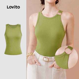 Lovito Camisa Casual de Metal Primavera/verão para mulheres L143ED818 em Oferta na Shopee