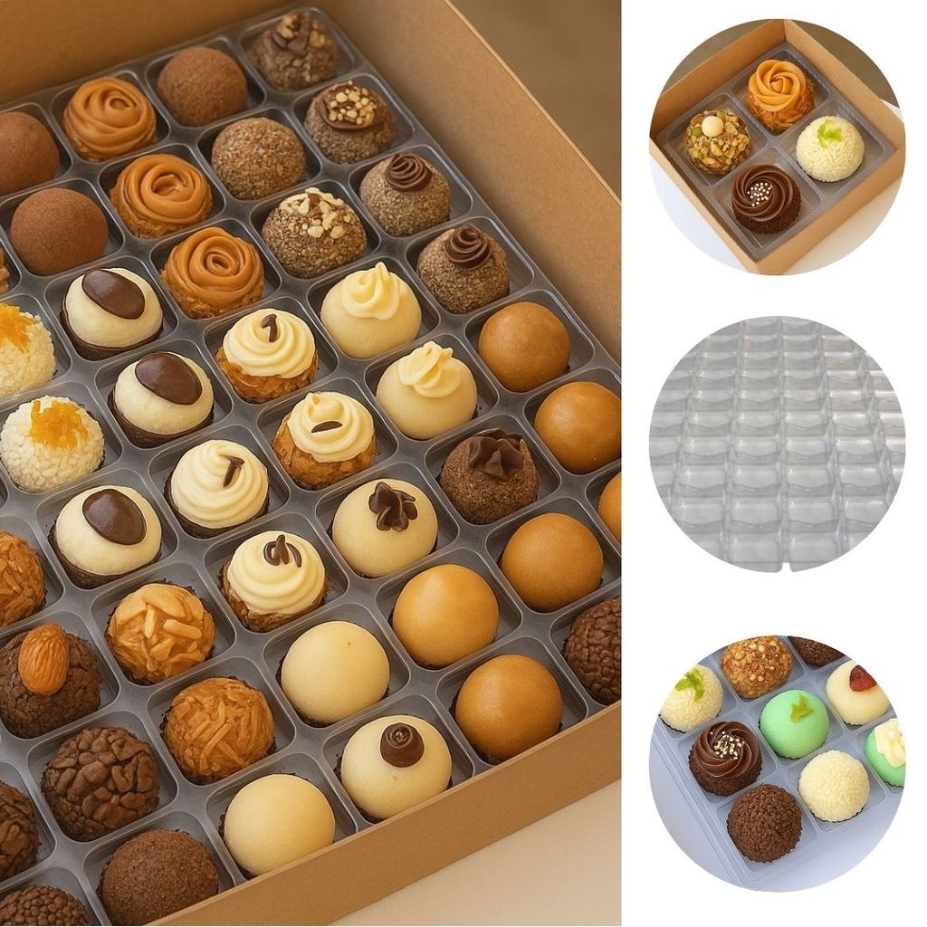 5 PLACA BERÇO PARA DOCES COM 100 CAVIDADES em Oferta na Shopee