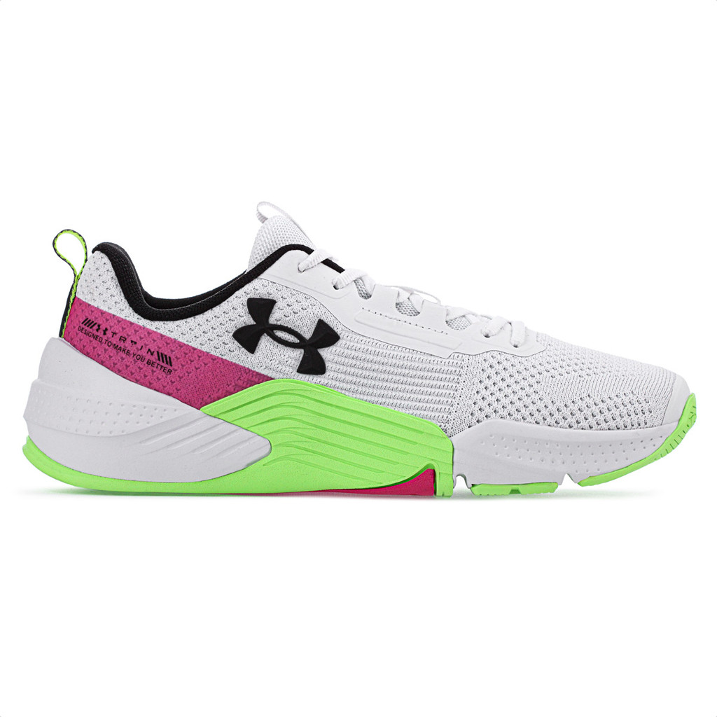 Tênis Under Armour Tribase Reps 2 Branco Rosa e Verde - Unissex