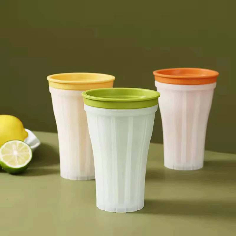 Forma Gelo Smoothie Copo Tampa Molde Cubos Raspadinhas Bebida Preparo Recipiente Silicone