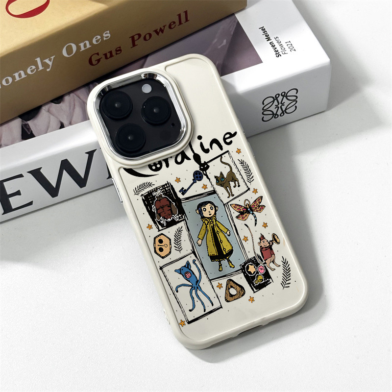 Capinha de Coraline Celular Compatível Com iPhone 17 16 15 14 13 12 11 Pro Max 16 Plus X Xs XR Silicone Traseira case em Oferta na Shopee