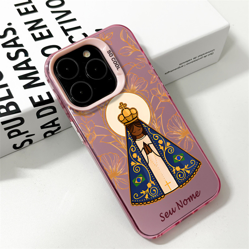Capinha personalizada Nossa Senhora Aparecida para samsung s20 s21 s23 fe s22 s23 s24 ultra s24 plus capa anti impacto