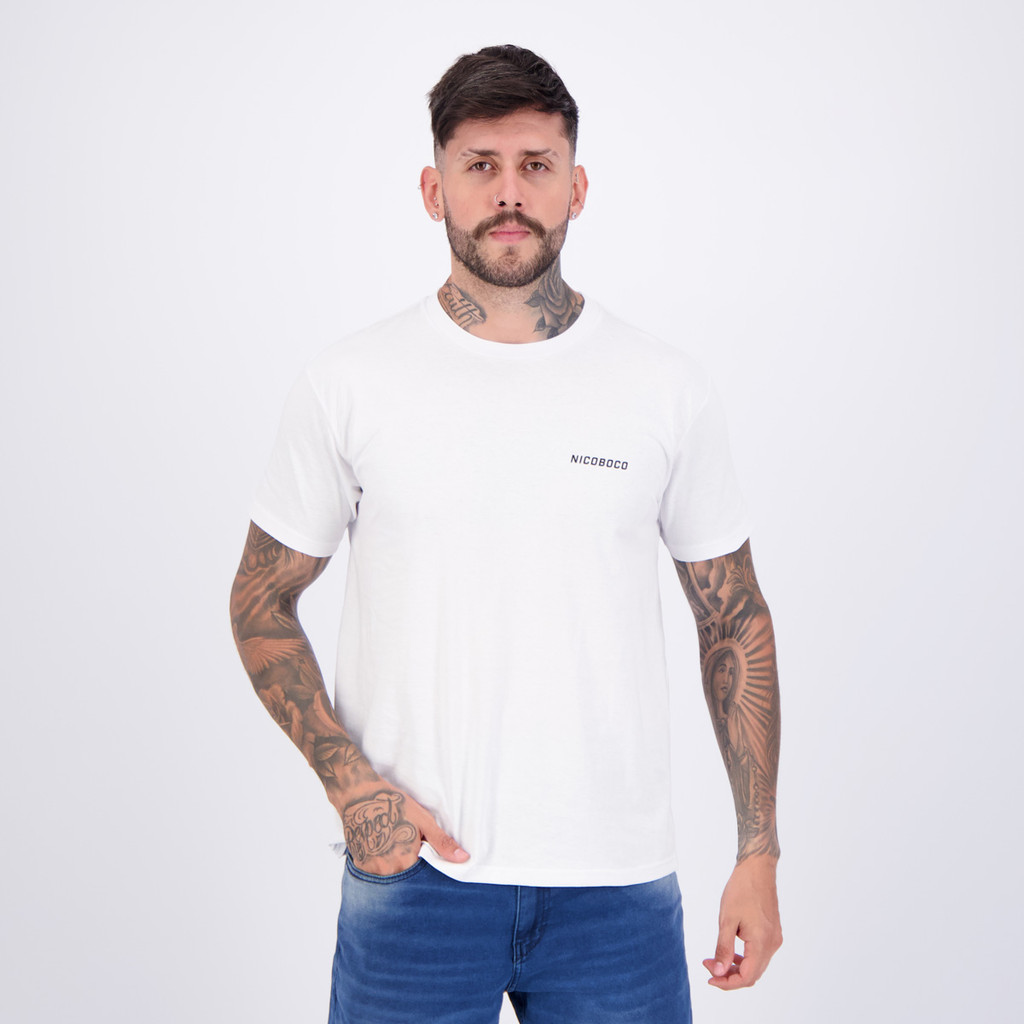Camiseta Nicoboco Enemy Branca em Oferta na Shopee