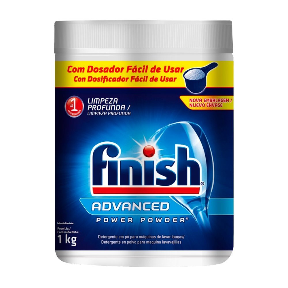 Detergente em Pó Finish para Lava Louças - Power Powder Advanced 1Kg em Oferta na Shopee