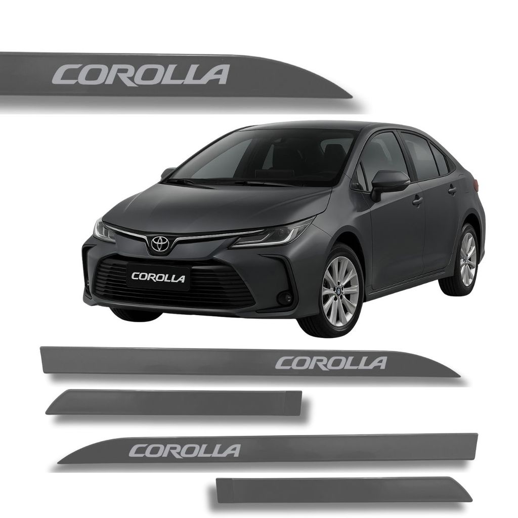 Friso Lateral Toyota Corolla Galáctico Grey 2008 à 2019
