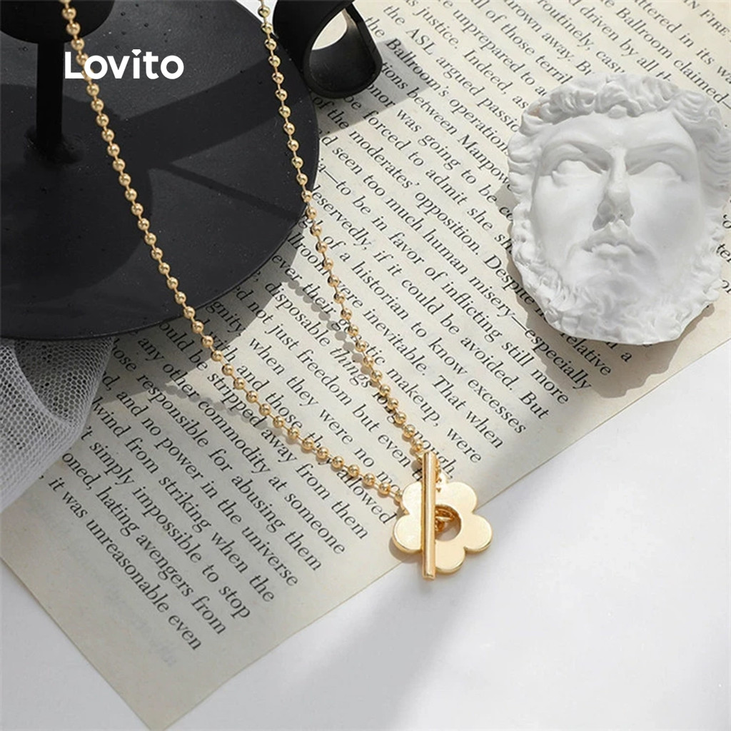Lovito Colares Elegantes de Flores LFA105236 em Oferta na Shopee