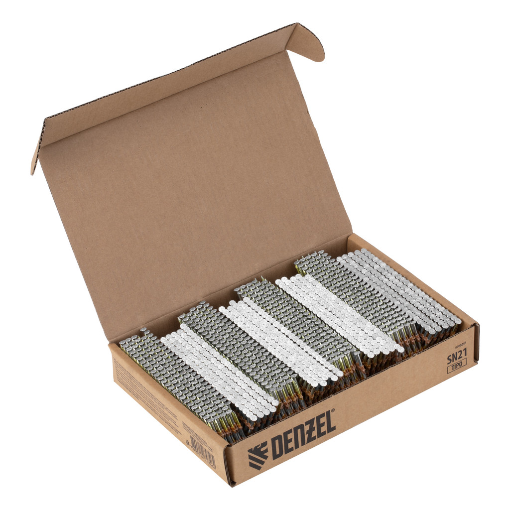 PREGOS GALVANIZADOS PARA PREGADOR PNEUMATICO ,  50 MM, DIAMETRO - 2,9 MM, 2000 UNID.// DENZEL em Oferta na Shopee