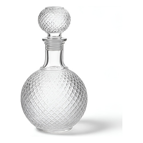 Garrafa Licoreira Whisky De Vidro Redonda Decoração