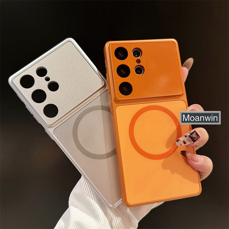 Capa De Telefone De Vidro AG Fosca Para Samsung S23 , S24 , S25 , S26 Ultra Plus Com Absorção De Choque em Oferta na Shopee