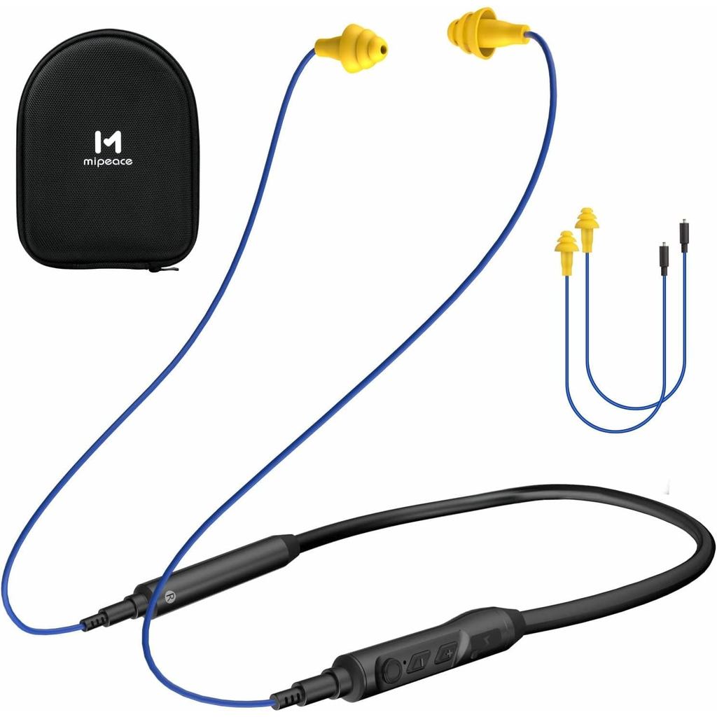 Fones de Ouvido Bluetooth MIPEACE, Fones de Ouvido com Proteção para os Ouvidos e Redução de Ruído de 29db, Fones de Seg
