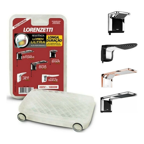 Resistencia Chuveiro Acqua Duo Ultra 7800w Lorenzetti