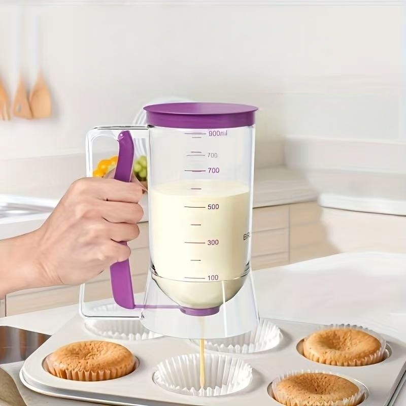 Jarra Dispenser Dosador Medidor de Massas 900ml p/ Cupcake Panqueca Waffle Crepe Bolo Confeitaria em Oferta na Shopee