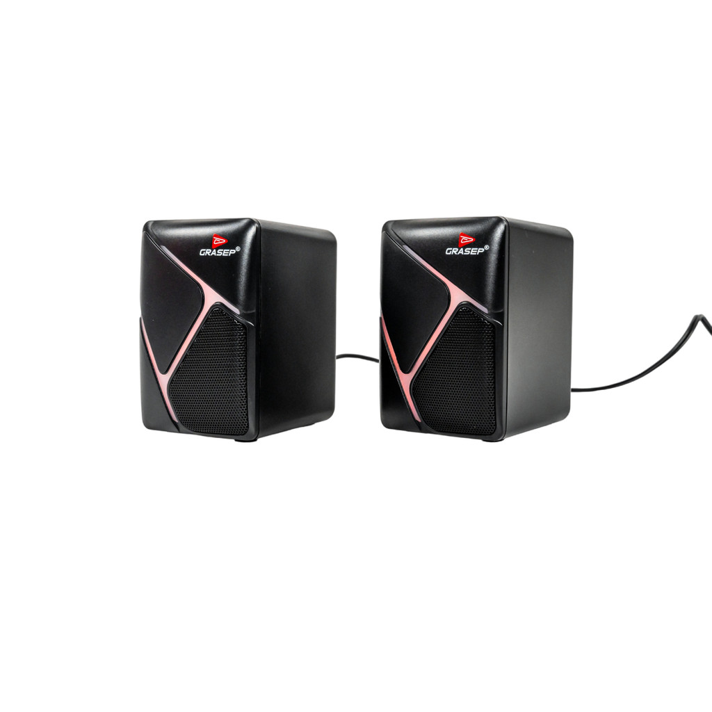 Caixa de Som 6W 2.0 RGB Para PC e Notebook RMS Som Potente com Conexão USB e P2