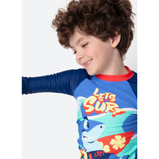 Camiseta Manga Longa Menino Tubarão Aloha - Puket em Oferta na Shopee