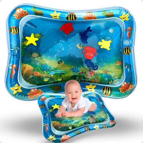 Tapete Interativo Fundo do Mar Azul 66x50x6 – Brincadeira e Estímulo para o Seu Bebê