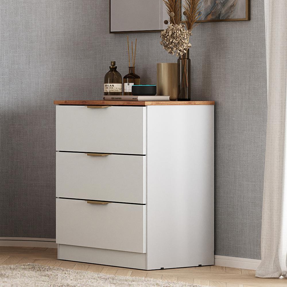 Cômoda Milan 3 Gavetas Carraro Branco em Oferta na Shopee