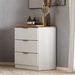 Cômoda Milan 3 Gavetas Carraro Branco