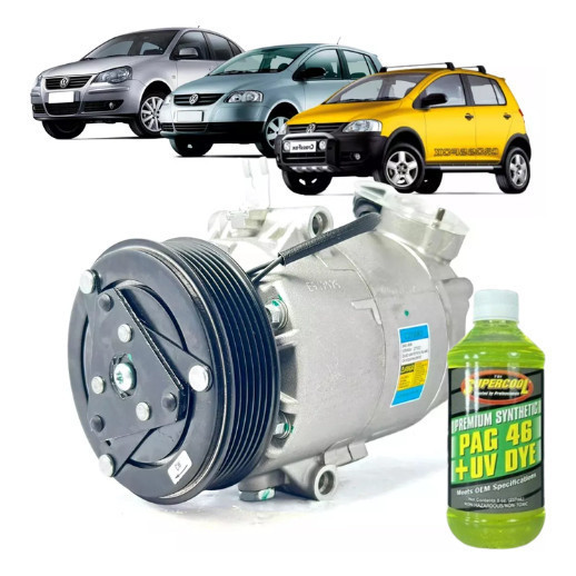 Compressor Ar Polo 1.6 2003 A 2011 Original Delphi + Óleo  Lacrado em Oferta na Shopee
