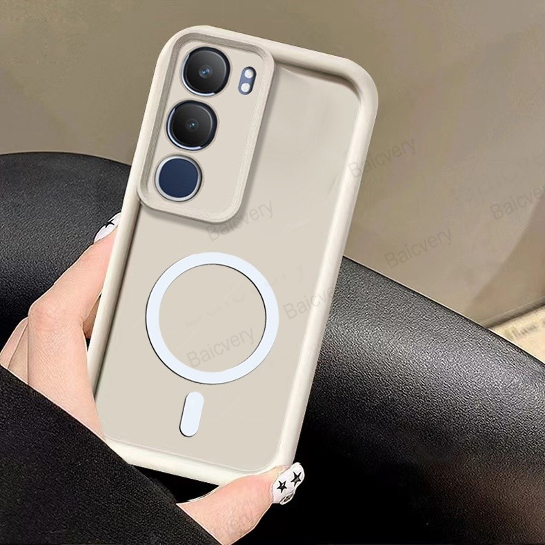 Para VIVO Y19S 4G V2419/Y29 5G/Y19S Pro Capa Protetora Macia À Prova De Choque Com Adesivo Magnético