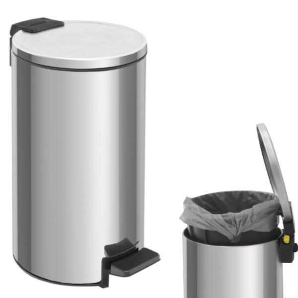 Lixeira Aço Inox 5 Litros Pedal Fechamento Suave Tramontina Loop Cozinha Banheiro Lavado Escritório
