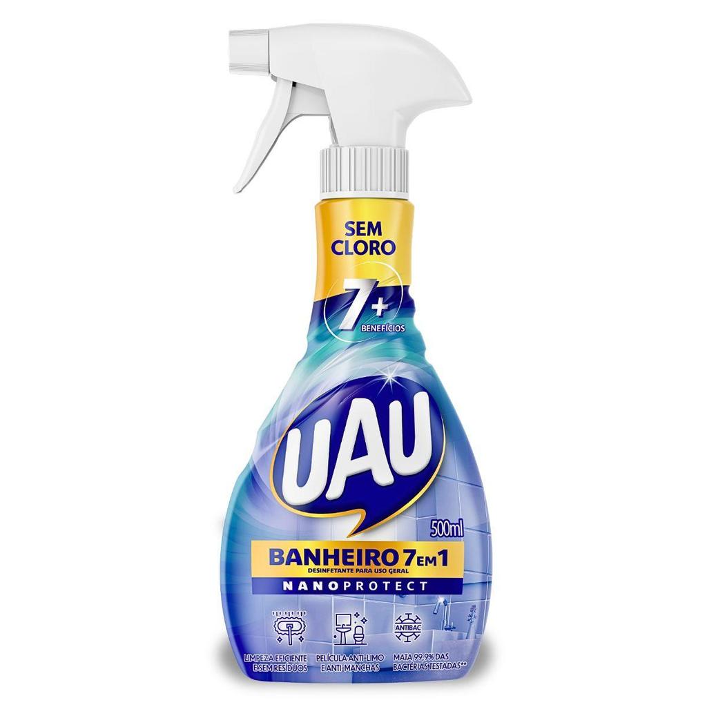 Desinfetante 500ml Banheiro 7 Em 1 Sem Cloro Gatilho Uau em Oferta na Shopee