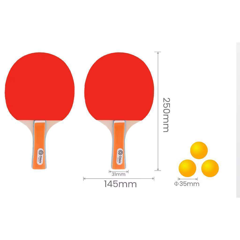 Kit 2 Raquetes Ping Pong Tênis De Mesa Profissional + 3 Bolas