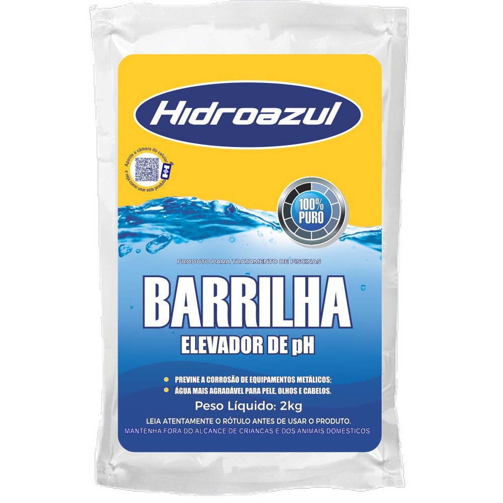 Barrilha HidroAzul 2kg Elevador de pH em Oferta na Shopee