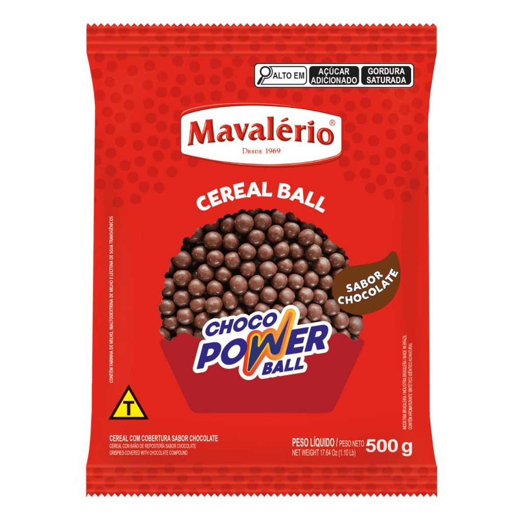 CHOCOLATE POWER BALL AO LEITE 500 GR MAVALERIO em Oferta na Shopee