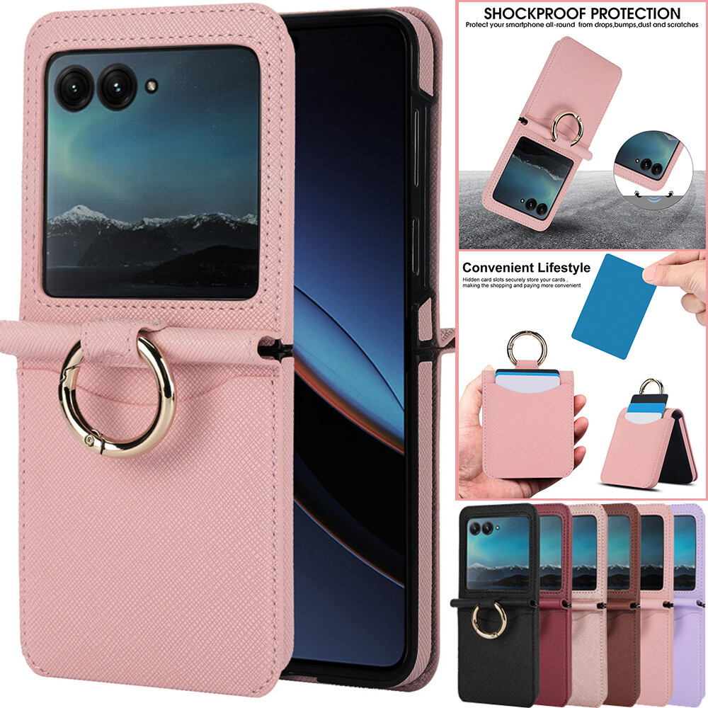 Para Motorola Moto Razr 40/40 Ultra Suporte De Anel À Prova De Choque Caso Slot 