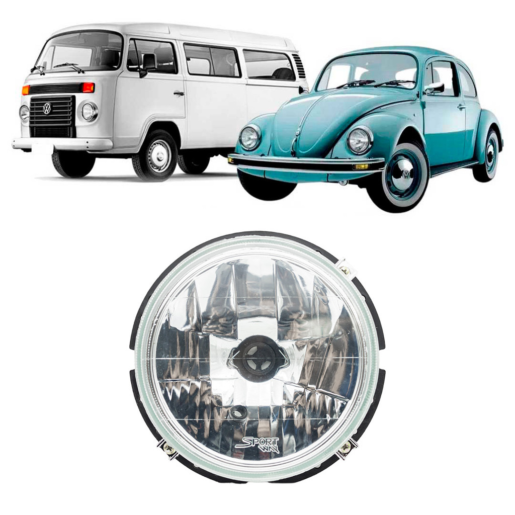 Farol Fusca Passat 1976/1996 Kombi 1976/2014  Lente Lisa
