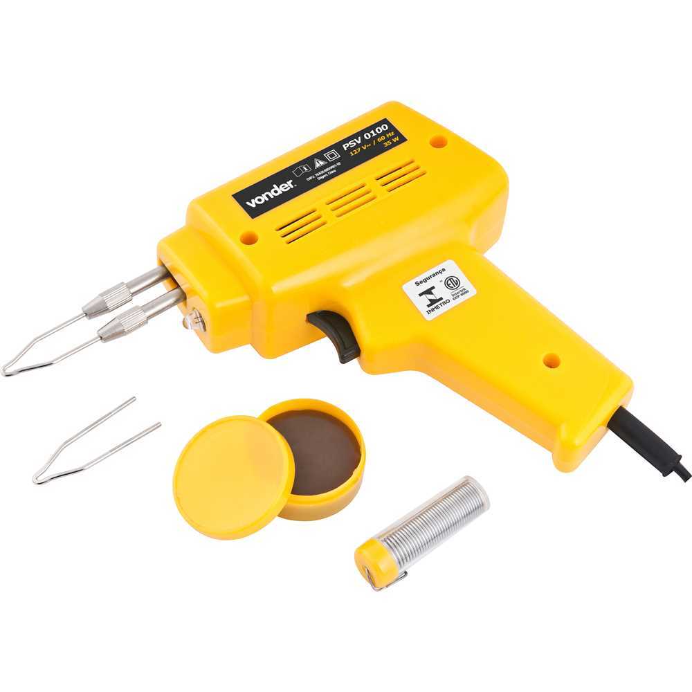 Pistola para solda 35W com Gatilho Ferro de Solda PSV0100 VONDER