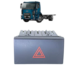 Botão Pisca Alerta Ford Cargo 816/1119 2012 até 2019 12v Preto