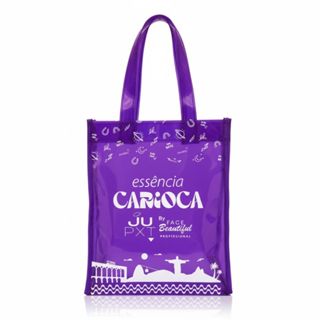 Bolsa Sacola Transparente Roxa Grande Praia Piscina Essência Carioca  JUPXT by Face Beautiful em Oferta na Shopee