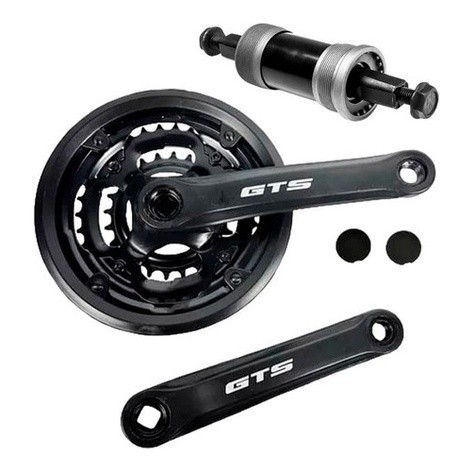 Kit Pedivela Engrenagem GTS Com Movimento Central Quadrada 122mm