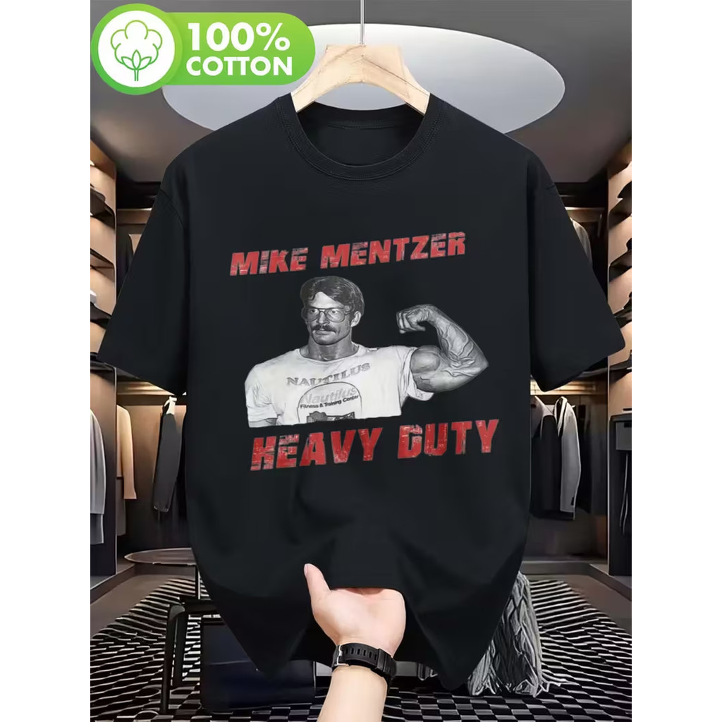 Camiseta Masculina Mike Mentzer Heavy Duty Básica Oversized 100% Algodão Corpo saudável e bonito em Oferta na Shopee